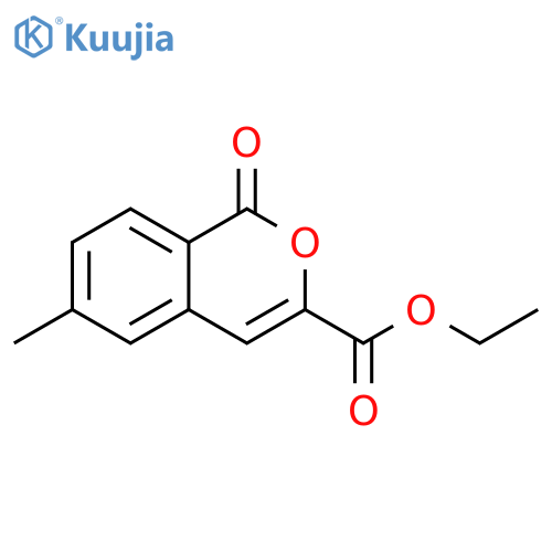 1H-2-Benzopyran-3-carboxylic acid, 6-methyl-1-oxo-, ethyl ester structure