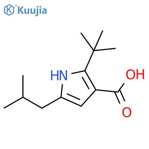 1H-Pyrrole-3-carboxylic acid, 2-(1,1-dimethylethyl)-5-(2-methylpropyl)- structure