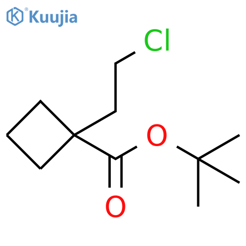 tert-butyl 1-(2-chloroethyl)cyclobutane-1-carboxylate structure