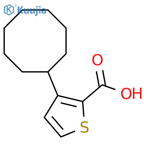 3-Cyclooctylthiophene-2-carboxylic acid structure