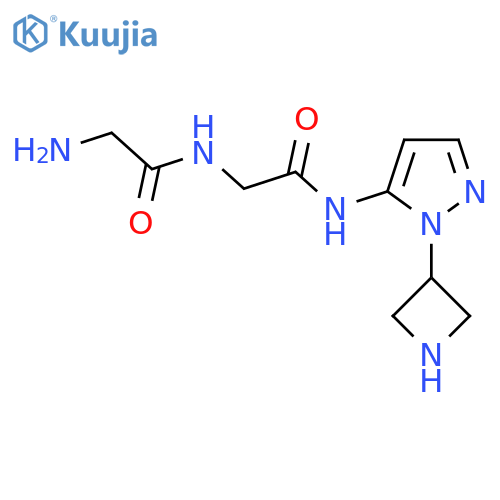2-amino-N-({1-(azetidin-3-yl)-1H-pyrazol-5-ylcarbamoyl}methyl)acetamide structure