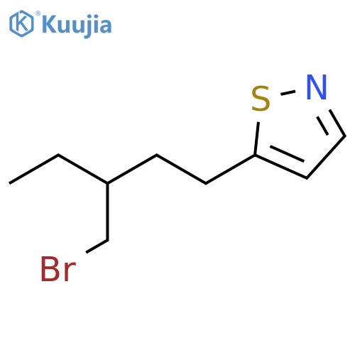Isothiazole, 5-[3-(bromomethyl)pentyl]- structure