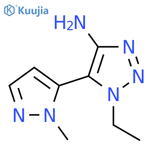1-ethyl-5-(1-methyl-1H-pyrazol-5-yl)-1H-1,2,3-triazol-4-amine structure