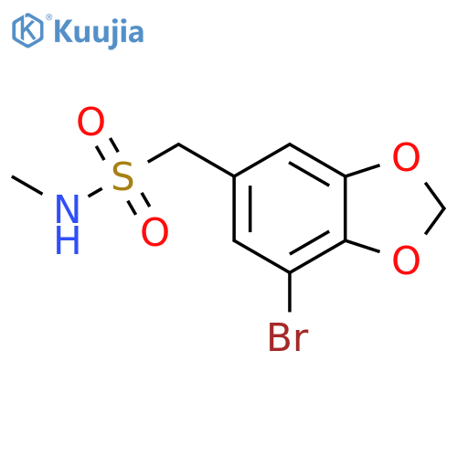 1,3-Benzodioxole-5-methanesulfonamide, 7-bromo-N-methyl- structure