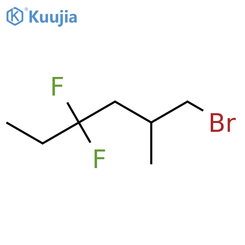 1-Bromo-4,4-difluoro-2-methylhexane structure