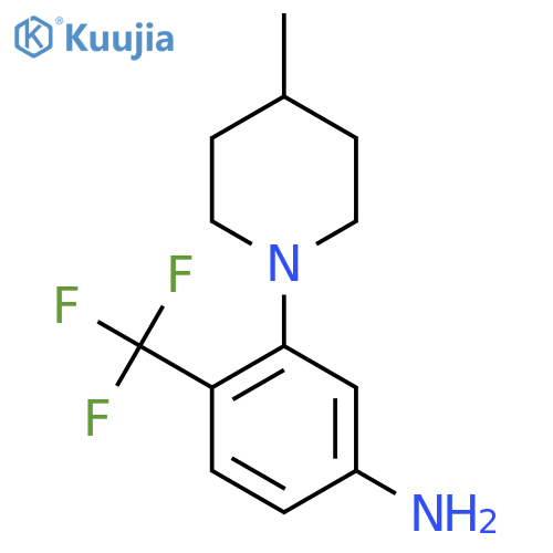 3-(4-Methylpiperidin-1-yl)-4-(trifluoromethyl)aniline structure
