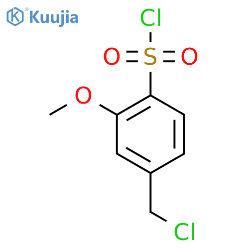 4-(Chloromethyl)-2-methoxybenzene-1-sulfonyl chloride structure