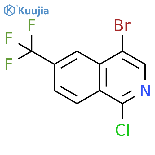 Isoquinoline, 4-bromo-1-chloro-6-(trifluoromethyl)- structure
