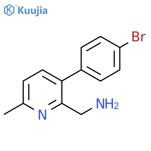 2-Pyridinemethanamine, 3-(4-bromophenyl)-6-methyl- structure