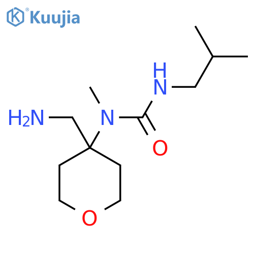 1-[4-(Aminomethyl)oxan-4-yl]-1-methyl-3-(2-methylpropyl)urea structure