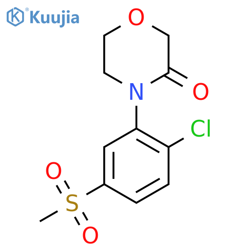 4-(2-chloro-5-methanesulfonylphenyl)morpholin-3-one structure