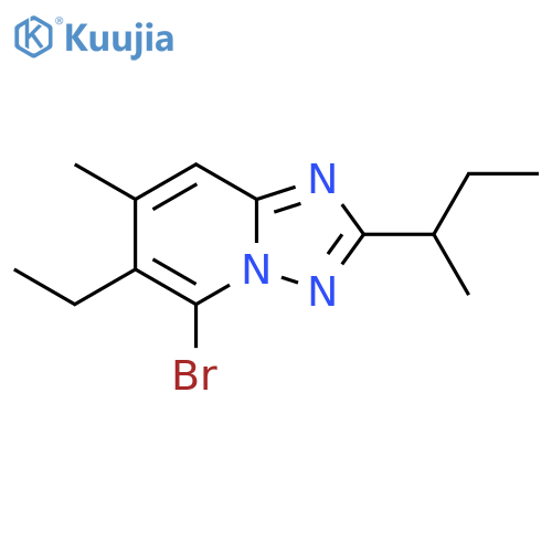 5-bromo-2-(butan-2-yl)-6-ethyl-7-methyl-1,2,4triazolo1,5-apyridine structure