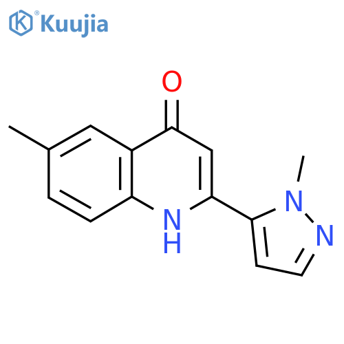 6-methyl-2-(1-methyl-1H-pyrazol-5-yl)quinolin-4-ol structure