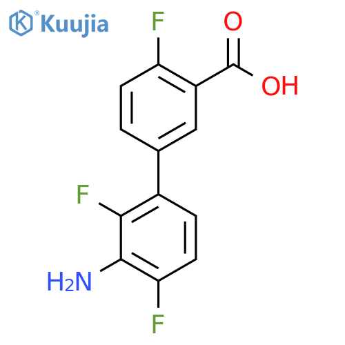 5-(3-Amino-2,4-difluorophenyl)-2-fluorobenzoic acid structure
