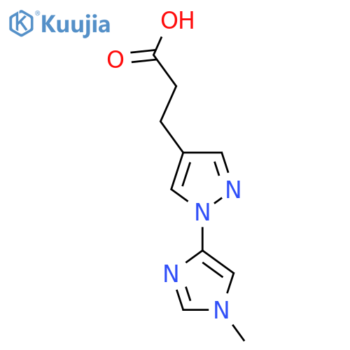 3-1-(1-methyl-1H-imidazol-4-yl)-1H-pyrazol-4-ylpropanoic acid structure