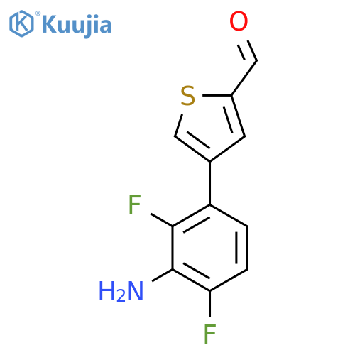 4-(3-Amino-2,4-difluorophenyl)thiophene-2-carbaldehyde structure