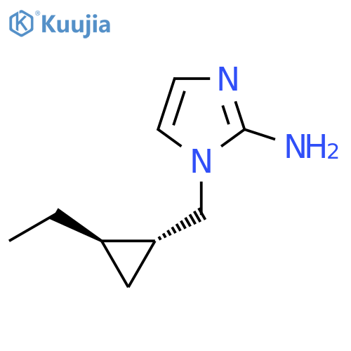 rac-1-{(1R,2R)-2-ethylcyclopropylmethyl}-1H-imidazol-2-amine structure