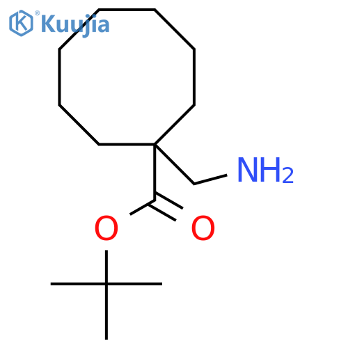 tert-butyl 1-(aminomethyl)cyclooctane-1-carboxylate structure