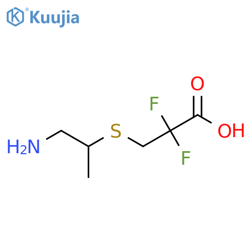 3-(1-Aminopropan-2-ylsulfanyl)-2,2-difluoropropanoic acid structure