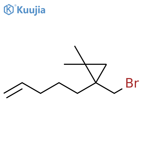 Cyclopropane, 1-(bromomethyl)-2,2-dimethyl-1-(4-penten-1-yl)- structure