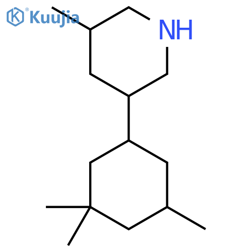 3-Methyl-5-(3,3,5-trimethylcyclohexyl)piperidine structure