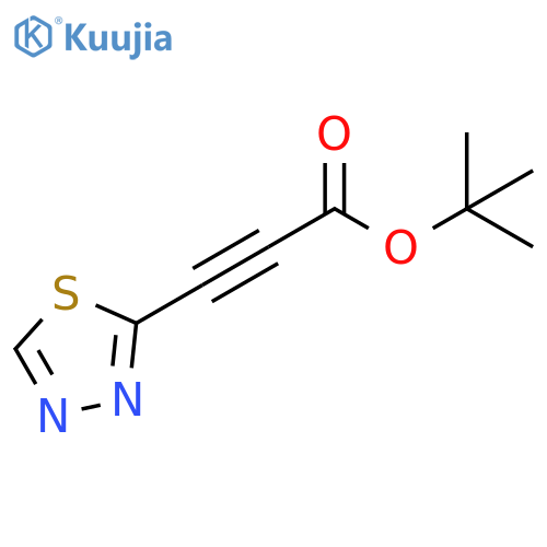 2-Propynoic acid, 3-(1,3,4-thiadiazol-2-yl)-, 1,1-dimethylethyl ester structure
