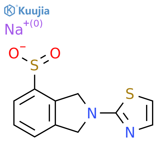 sodium 2-(1,3-thiazol-2-yl)-2,3-dihydro-1H-isoindole-4-sulfinate structure