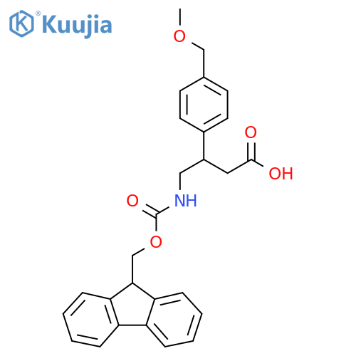 4-({[(9H-fluoren-9-yl)methoxy]carbonyl}amino)-3-[4-(methoxymethyl)phenyl]butanoic acid structure