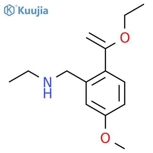 {[2-(1-Ethoxyethenyl)-5-methoxyphenyl]methyl}(ethyl)amine structure