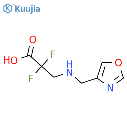 2,2-Difluoro-3-{[(1,3-oxazol-4-yl)methyl]amino}propanoic acid structure