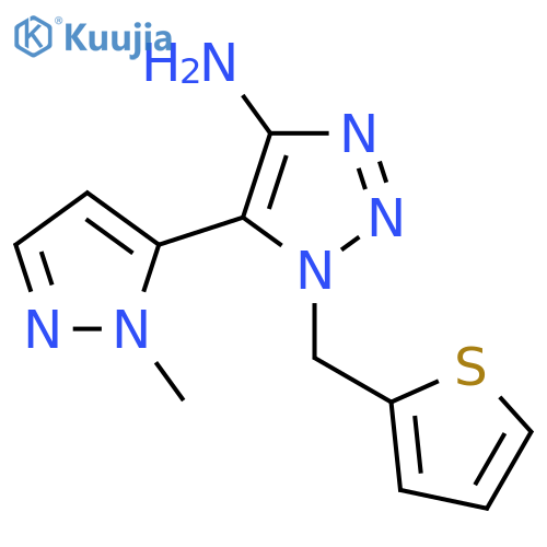 5-(1-methyl-1H-pyrazol-5-yl)-1-(thiophen-2-yl)methyl-1H-1,2,3-triazol-4-amine structure