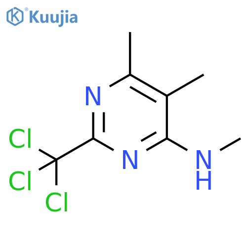 4-Pyrimidinamine, N,5,6-trimethyl-2-(trichloromethyl)- structure