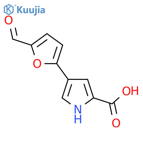 4-(5-formylfuran-2-yl)-1H-pyrrole-2-carboxylic acid structure