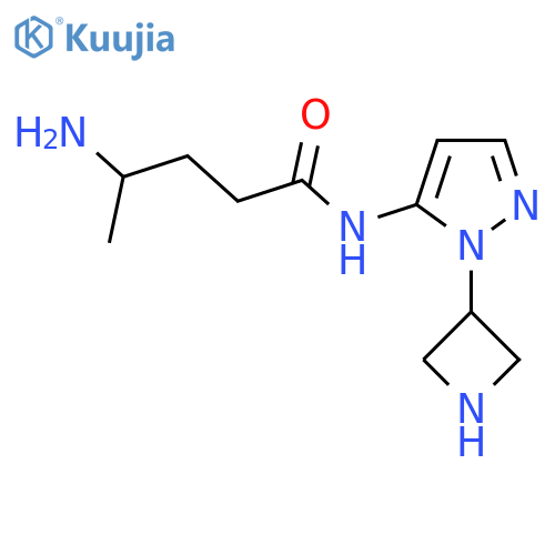4-amino-N-1-(azetidin-3-yl)-1H-pyrazol-5-ylpentanamide structure