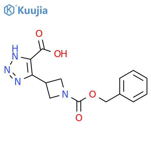 1H-1,2,3-Triazole-5-carboxylic acid, 4-[1-[(phenylmethoxy)carbonyl]-3-azetidinyl]- structure
