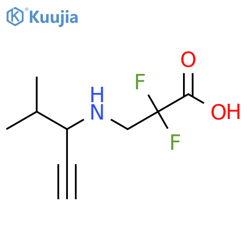 Propanoic acid, 2,2-difluoro-3-[[1-(1-methylethyl)-2-propyn-1-yl]amino]- structure