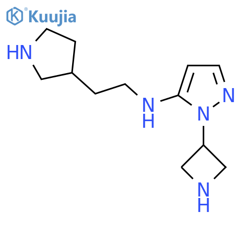 1-(azetidin-3-yl)-N-2-(pyrrolidin-3-yl)ethyl-1H-pyrazol-5-amine structure
