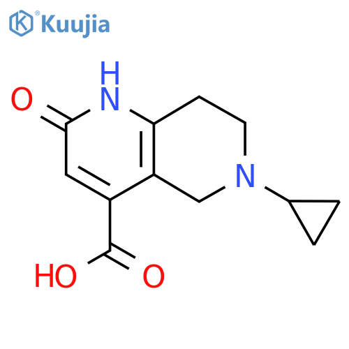 6-cyclopropyl-2-hydroxy-5,6,7,8-tetrahydro-1,6-naphthyridine-4-carboxylic acid structure