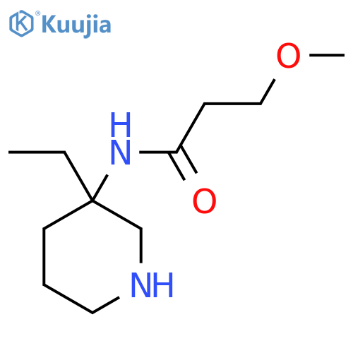 N-(3-ethylpiperidin-3-yl)-3-methoxypropanamide structure