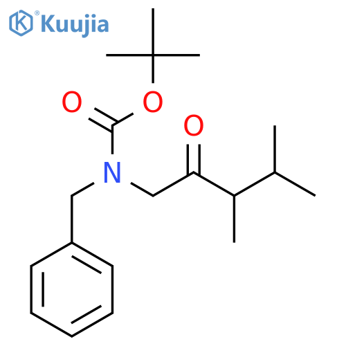tert-butyl N-benzyl-N-(3,4-dimethyl-2-oxopentyl)carbamate structure
