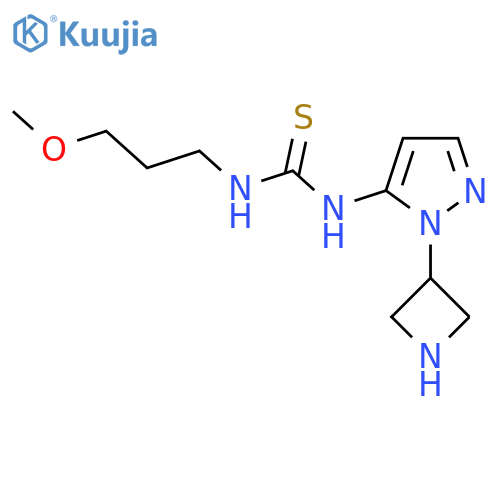 1-1-(azetidin-3-yl)-1H-pyrazol-5-yl-3-(3-methoxypropyl)thiourea structure