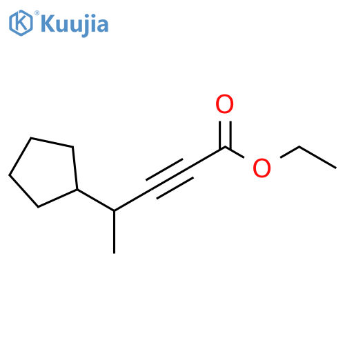 2-Pentynoic acid, 4-cyclopentyl-, ethyl ester structure