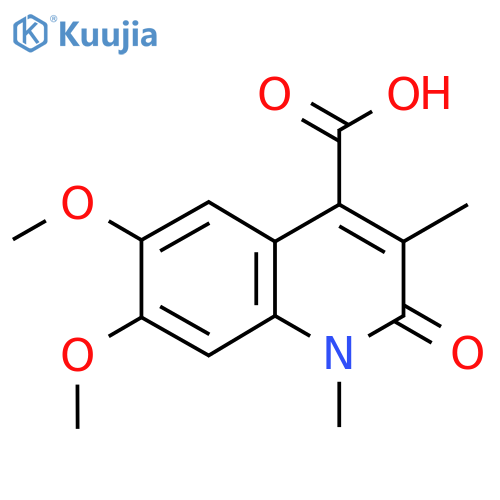 6,7-dimethoxy-1,3-dimethyl-2-oxo-1,2-dihydroquinoline-4-carboxylic acid structure