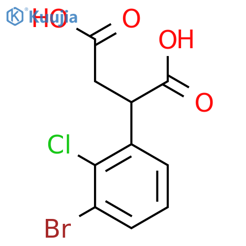 2-(3-Bromo-2-chlorophenyl)butanedioic acid structure