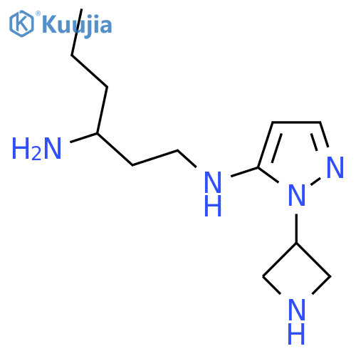 N1-1-(azetidin-3-yl)-1H-pyrazol-5-ylhexane-1,3-diamine structure