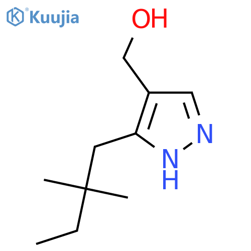 3-(2,2-dimethylbutyl)-1H-pyrazol-4-ylmethanol structure