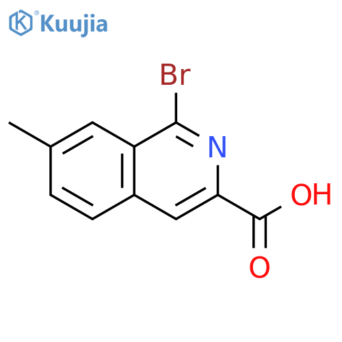 3-Isoquinolinecarboxylic acid, 1-bromo-7-methyl- structure
