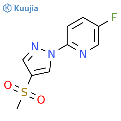 5-fluoro-2-(4-methanesulfonyl-1H-pyrazol-1-yl)pyridine structure
