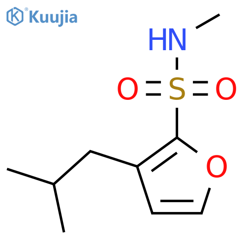 N-methyl-3-(2-methylpropyl)furan-2-sulfonamide structure