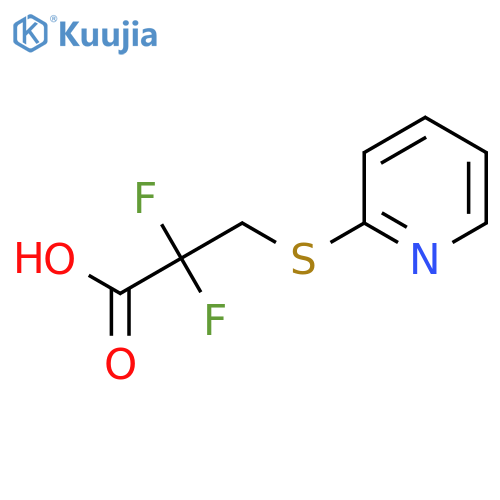 2,2-Difluoro-3-(pyridin-2-ylsulfanyl)propanoic acid structure